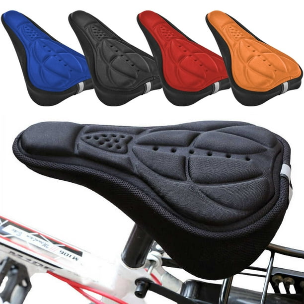 Bike Bicycle 3D Gel Silicone Saddle Comfort Seat Cover Pad Padded Soft Cushion